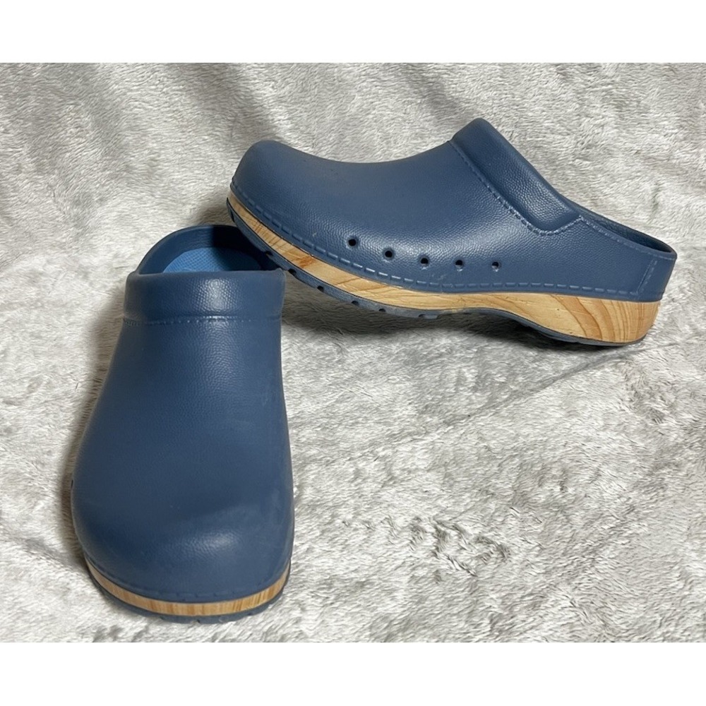 DANSKO Women's Size 37 EU 6.5/7 US Kane Blue Mule Clog Slip On EVA Comfort Shoes